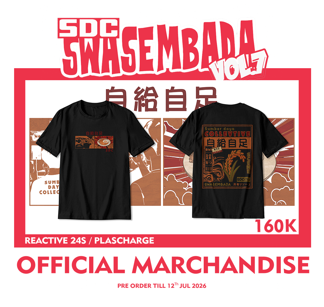 SDC Swasembada Vol.7 official merchandise — black t-shirt design